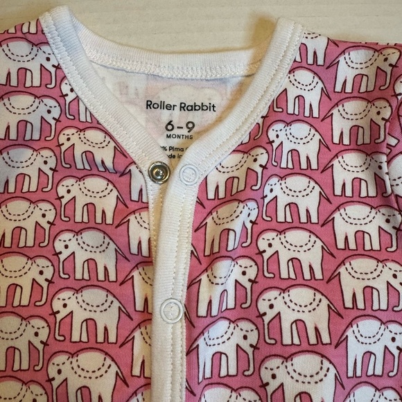 Roller Rabbit Elephant Pajamas Size 6-9M - Picture 3 of 3